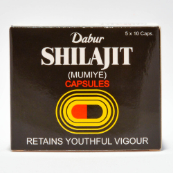 Мумие (шиладжит) shilajit (Dabur), 50 капсул по 265 мг