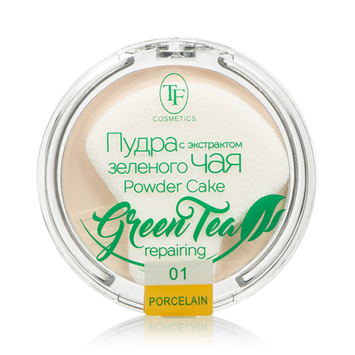 Пудра компактная с экстрактом зелёного чая Green Tea repairing Powder Cake CTP 16