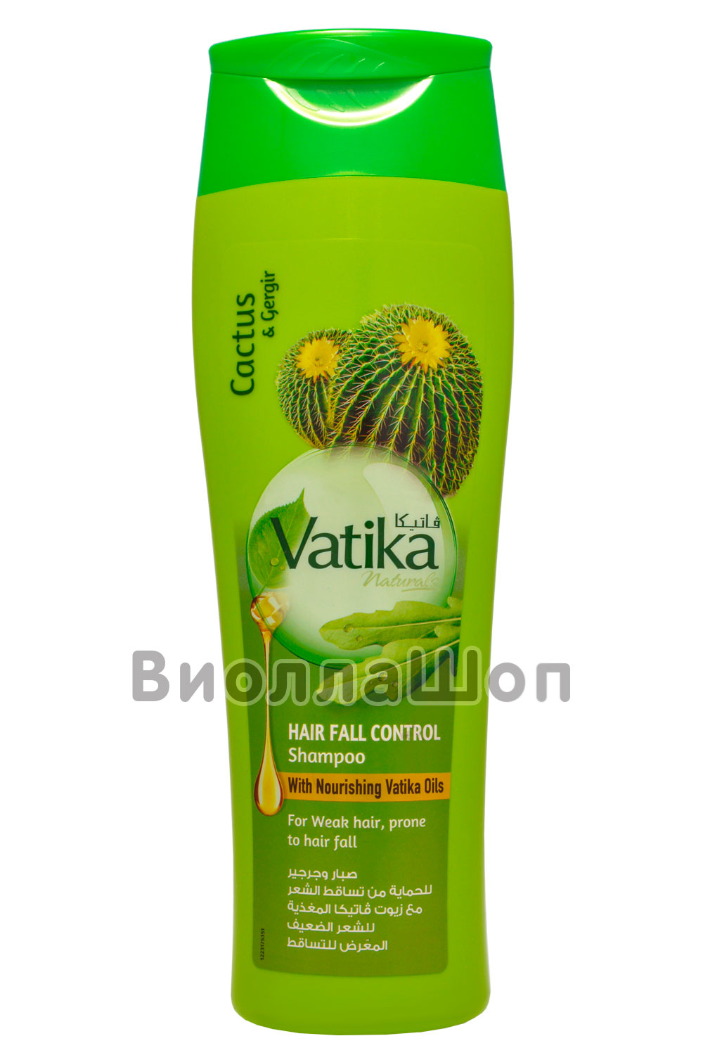 Шампунь VATIKA  Hair Fall Control / "Контроль выпадения" (Кактус, масло Усьмы и Чеснок), 200 мл