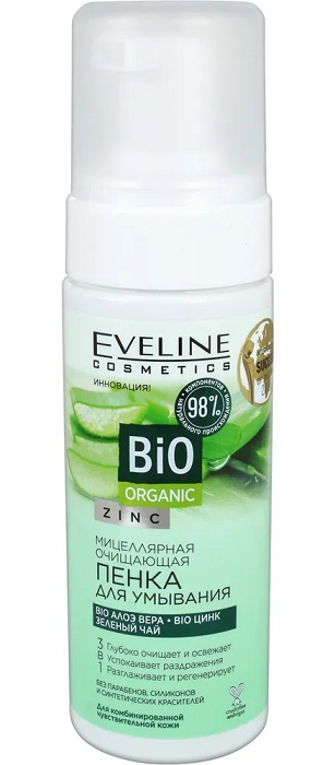 Eveline Пенка для умывания мицеллярная очищающая "Bio Organic", 150 мл 