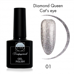 Гель-лак  для ногтей Luna Line Diamond Qween Cats eye