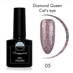 Гель-лак  для ногтей Luna Line Diamond Qween Cats eye