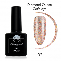 Гель-лак  для ногтей Luna Line Diamond Qween Cats eye