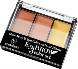 Набор теней для коррекции бровей с закрепляющим воском EYEBROW 3 COLOR SET CTEB02