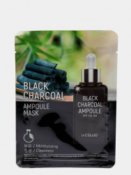 Маска для лица с экстрактом черного угля Black Chacoal Ampoule Mask, 25 мл